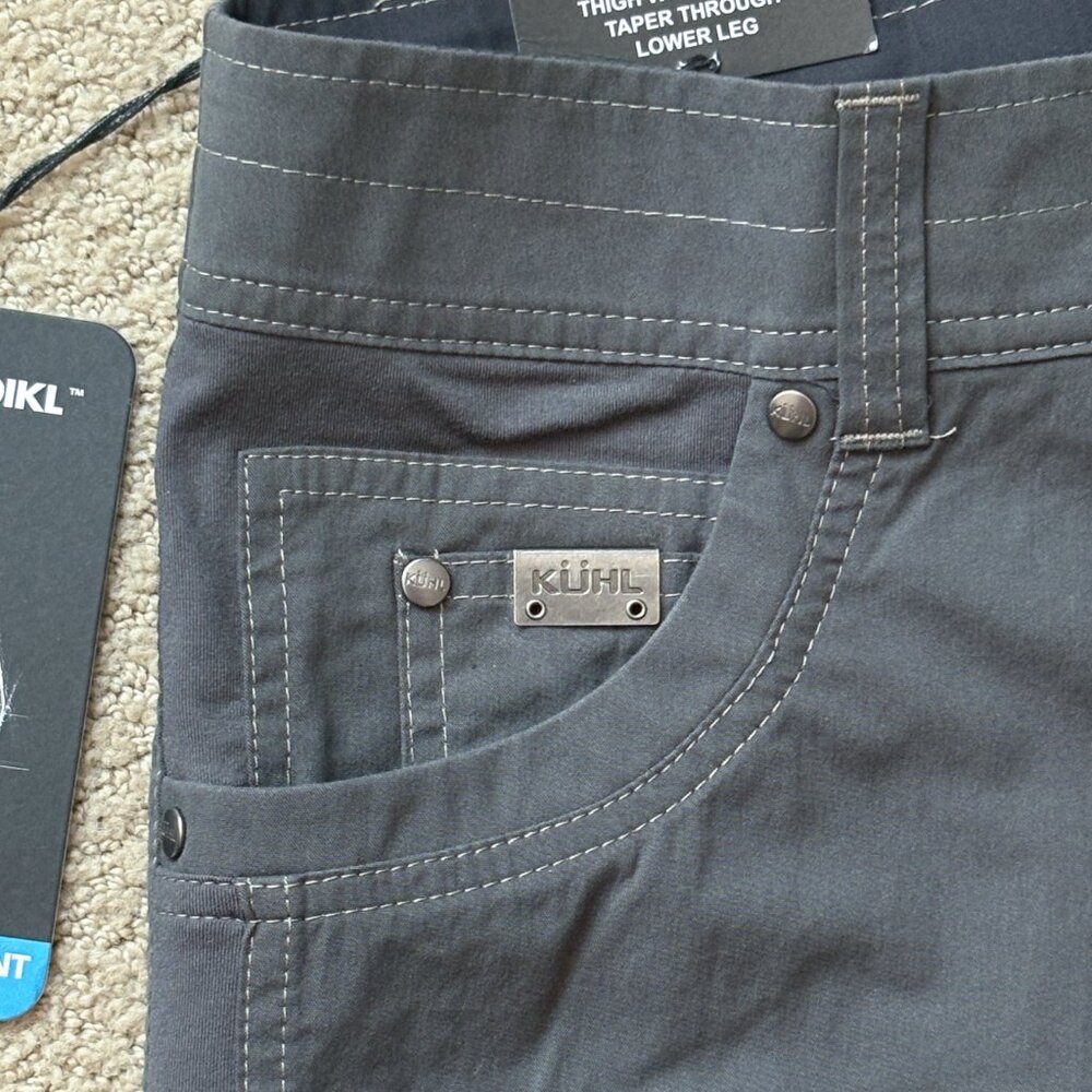 KUHL Radikl Pant 30x34 Klassik Fit Hybrid Breathable Stretch Carbon Gray NWT - Picture 7 of 16